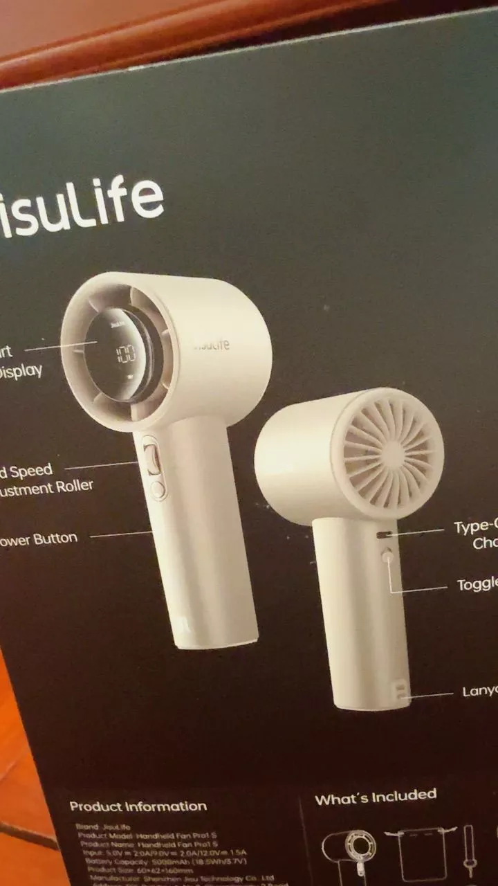 Quạt Cầm Tay Cao Cấp JISULIFE Pro1S 2026 Sử Dụng Đến 40H | Con Lăn 100 Cấp Gió | Màn Hình LED | Bảo Hành 12th Chính Hãng