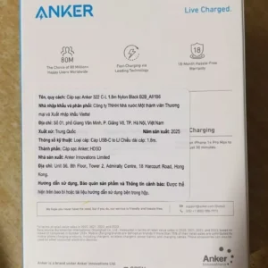 [LIVE] (iP8-14) Cáp Sạc Nhanh ANKER 322 Nylon Dù USB-C to Lightning | Đạt chứng nhận MFi Apple | Chắn chắc - A81B5/6