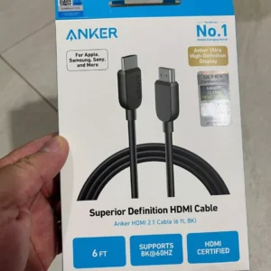 Cáp chuyển đổi Anker HDMI to HDMI Cord | Dài 1.8m | HDMI 2.1 48 Gbps | Hỗ trợ 8K@60Hz - A8742