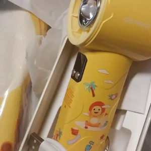 【Goojodoq × Nailoong】Quạt mini Turbo, độ ồn thấp, dung lượng 4000mAh, có đèn pin LED, màn hình kỹ thuật số và móc treo