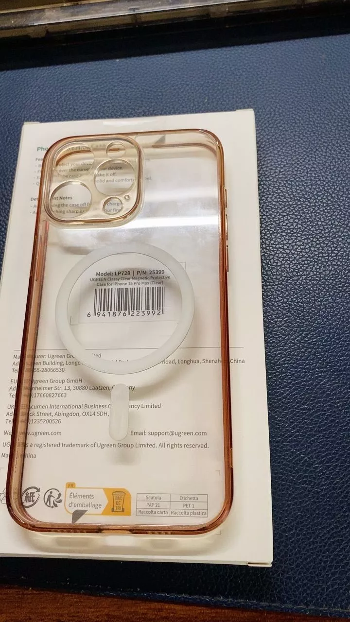 Ugreen Ốp Điện Thoại Trong Suốt Từ Tính Chống Va Đập Cho iPhone 15 16 17 Pro Max