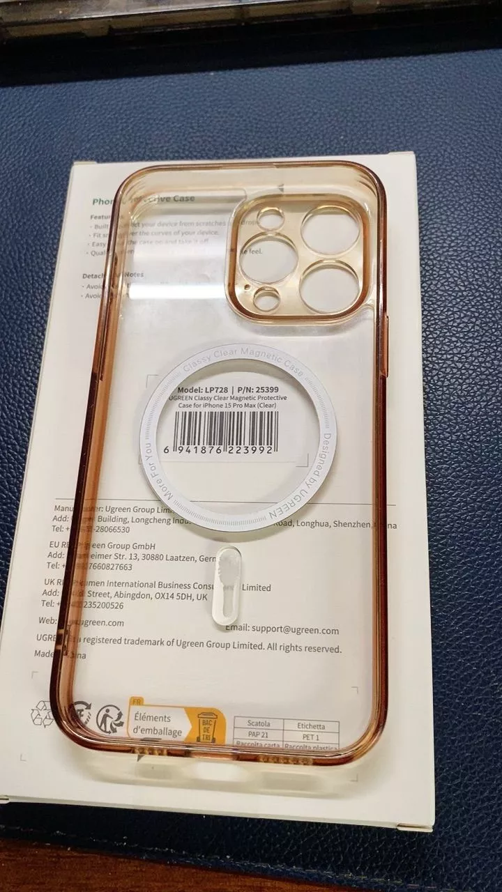 Ugreen Ốp Điện Thoại Trong Suốt Từ Tính Chống Va Đập Cho iPhone 15 16 17 Pro Max