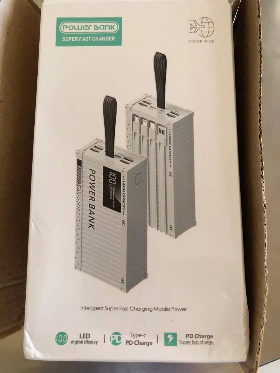 Bộ sạc điện thoại kiểu dáng Container 50.000MAH - 120W, 4 cổng USB, sạc nhanh PD 20W, bảo hành 6 tháng - AUDIO365