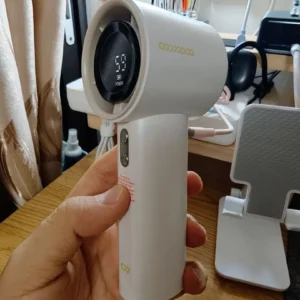Quạt mini tốc độ cao GOOJODOQ 100 bánh răng GFS006 làm mát bằng đá màn hình kỹ thuật số quạt turbo có thể điều chỉnh