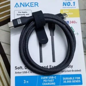 [iPhone 15-17, Android] Cáp sạc nhanh Anker 240W dây bện Nylon USB-C to USB-C dài 0.9m- A82E2
