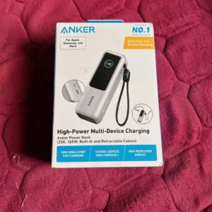 [SVIP] Sạc dự phòng Anker Zolo 25.000mAh 165W | Tích hợp 2 cáp USB-C có thể rút gọn | Màn hình thông minh - A1695