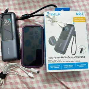 [SVIP] Sạc dự phòng Anker Zolo 25.000mAh 165W | Tích hợp 2 cáp USB-C có thể rút gọn | Màn hình thông minh - A1695