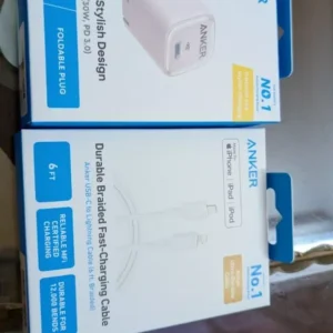 [CủZolo+CápDù] Combo sạc nhanh ANKER 20W/30W cho iP8-14 -Củ Zolo 20W/30W 1C & Cáp Dù CtoL MFi - A2699/8+A81B5/6