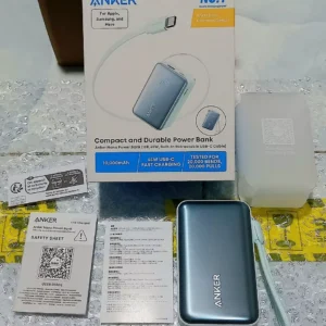 Sạc dự phòng Anker Nano 10.000mAh | Sạc nhanh 45W | 2 cổng 1C1A | Tích hợp cáp USB-C rút gọn | Sạc 3 thiết bị - A1638