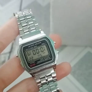 Đồng hồ nam nữ sinh viên LED Đồng hồ điện tử Dây thép phong cách Harajuku Đồng hồ LED đa chức năng thời trang