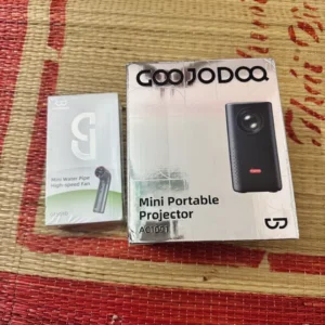Máy chiếu GOOJODOQ 1080P có tính năng lấy nét điện tử, độ sáng 160 ANSI lumen, cổng Type-C và Wi-Fi băng tần kép