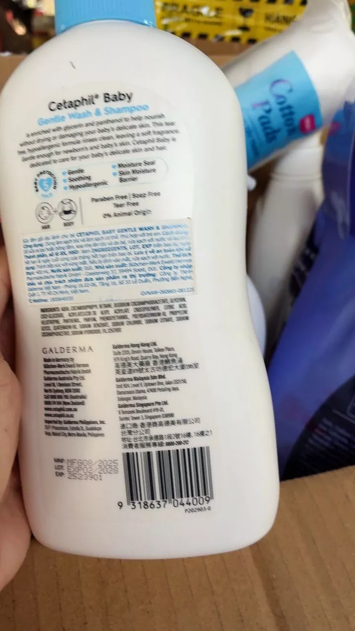 Sữa Tắm Và Gội Trẻ Em Cetaphil Baby Gentle Dịu Nhẹ Cho Làn Da Em Bé 400ml