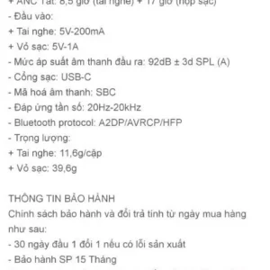 Tai nghe Bluetooth Nhét Tai Không Dây EDIFIER W240TN - Khử Ồn Hiệu Quả - Chơi Nhạc Đến 25H - 15 Tháng Bảo Hành
