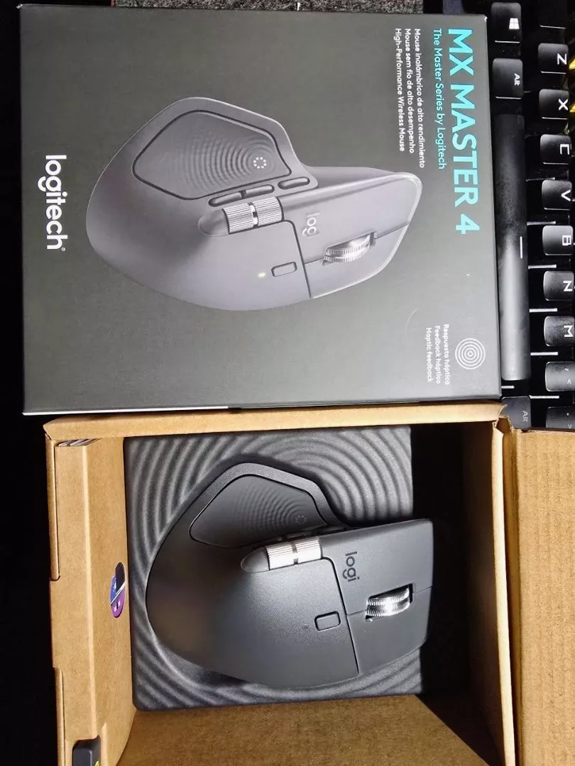 Chuột không dây công thái học Logitech MX Master 4 - Rung phản hồi, Cuộn siêu nhanh, Sạc USB-C