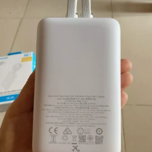 [ANKER] [Samsung/iPhone 15-17] Sạc dự phòng ANKER Zolo 20kmAh 45W | 2 cổng 1C1A | Tích hợp 2cáp USB-C - A1681C