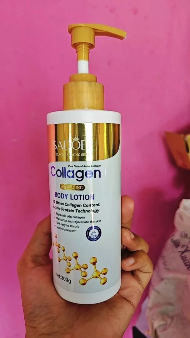 Sữa Dưỡng Thể Collagen Tinh Chất Vàng 300g Ngăn Ngừa Lão Hóa, Trắng Da Peach & Petal