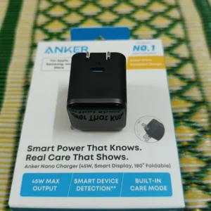 Củ Sạc Nhanh Anker Nano 45W | Màn Hình LED | Chân gập 180° | Sạc iPhone 15/16/17, Samsung, iPad - A121D