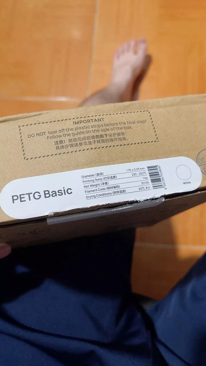 Nhựa In 3D FDM Bambu Lab PETG Basic (Cứng, Độ Bền Cao, Ít Bị Tơ Khi In)