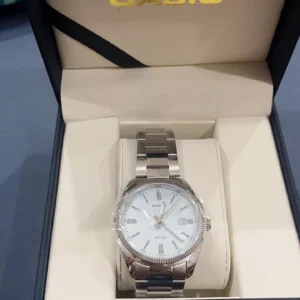(Chính Hãng) Đồng Hồ Nam Casio MTP-1302DA-2A2 Xanh Ice Blue Vân Đá Size 38.5 - Bảo Hành 7 Năm