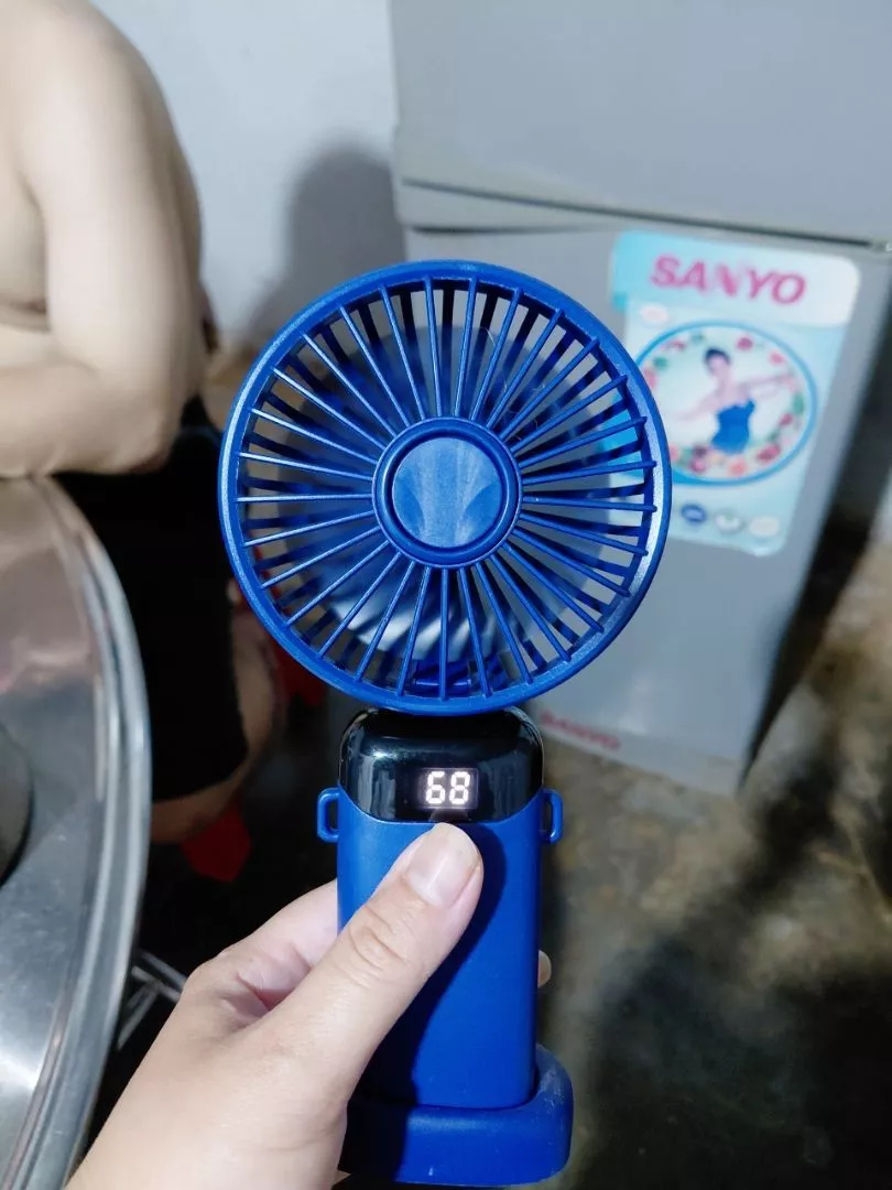 Quạt cầm tay mini gấp gọn 5 cấp độ Didooglt sạc pin tiện dụng, tích điện nhỏ gọn, dễ mang đi