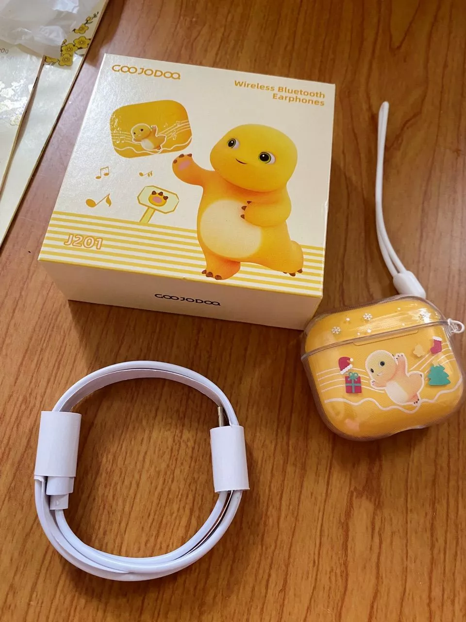 【Goojodoq × Nailoong】J201 Tai nghe Bluetooth không dây, TWS-A6 âm trầm mạnh, chống ồn, với Hộp đựng tai nghe Giáng sinh