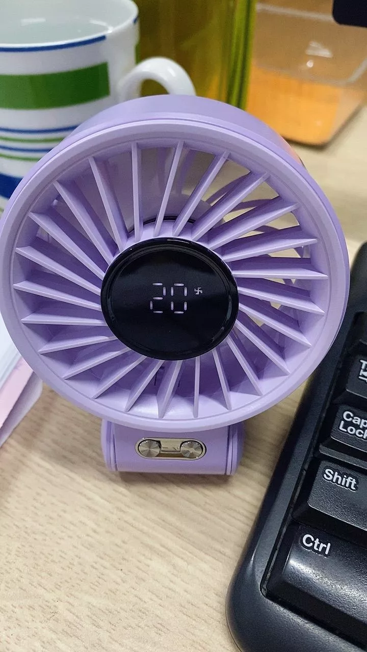 GOOJODOQ Quạt năng lượng mặt trời Mini có thể gập lại 3600 mAh Turbo Jet có thể sạc lại cầm tay Gió mạnh GFS014