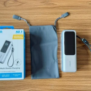 Sạc dự phòng ANKER Zolo 25kmAh | Công suất 165W | Tích hợp 2 cáp USB-C rút gọn | Có màn hình - A1695
