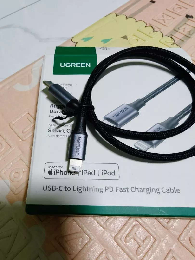 Cáp sạc nhanh UGREEN USB-C 20W 3A đạt chứng nhận MFI thích hợp cho iPhone 12 13 14 Plus 14 Pro Max iPad Pro Airpod Pro