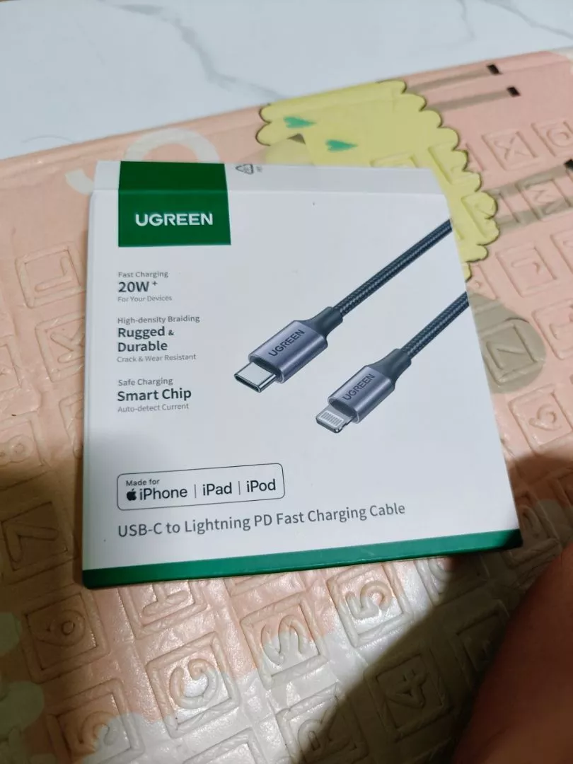 Cáp sạc nhanh UGREEN USB-C 20W 3A đạt chứng nhận MFI thích hợp cho iPhone 12 13 14 Plus 14 Pro Max iPad Pro Airpod Pro