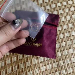 Nhẫn Tiết Kiệm Vàng 24k 0.1 Chỉ Huy Thanh Jewelry (KÈM TÚI GẤM)