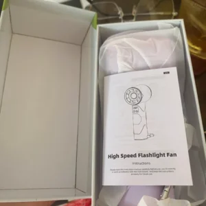 Quạt đa chức năng tốc độ cao Goojodoq 4000mah 10X có đèn pin LED, màn hình kỹ thuật số và móc treo
