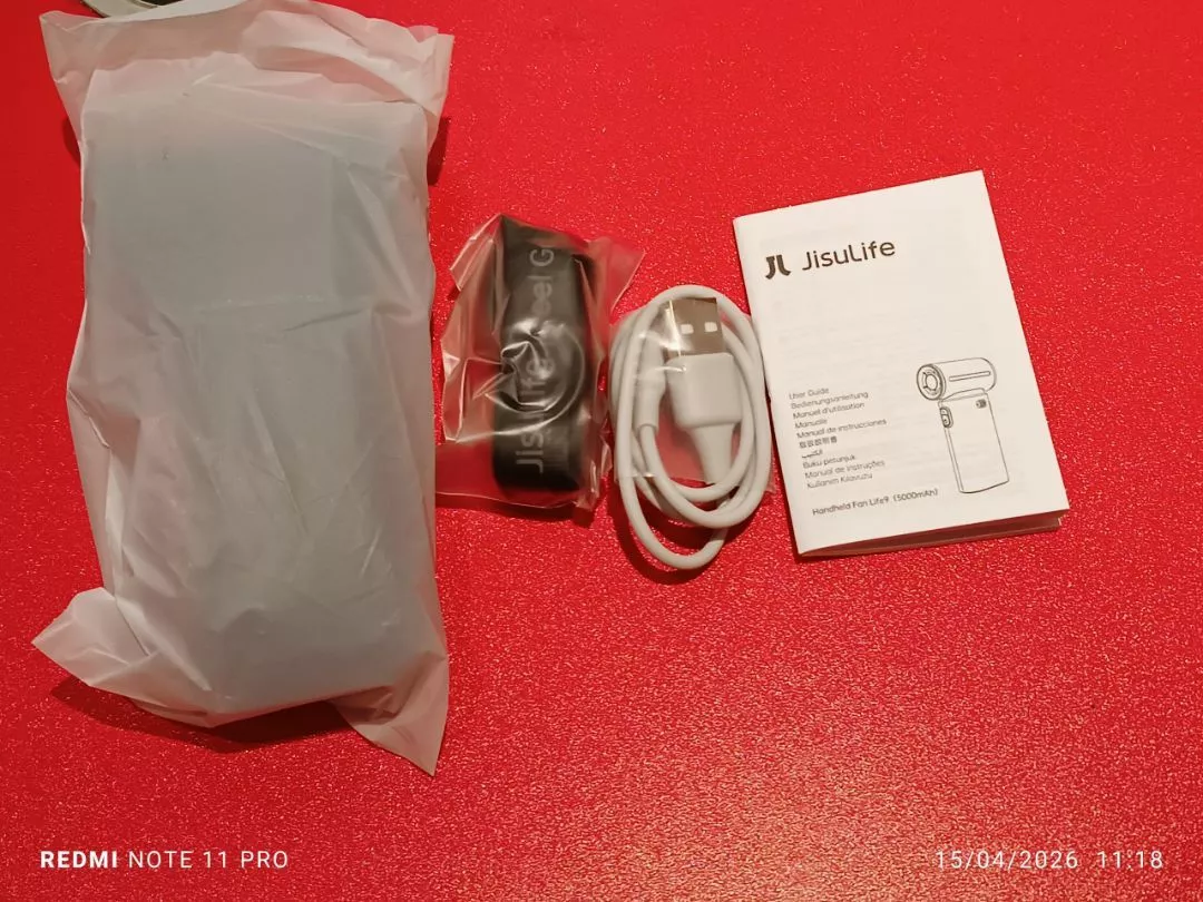 Quạt cầm tay mini Jisulife Life 9 ABS 5 cấp độ gió 3600mAh/5000mAh - Sử dụng liên tục 12h - Chính hãng - BH 12 tháng