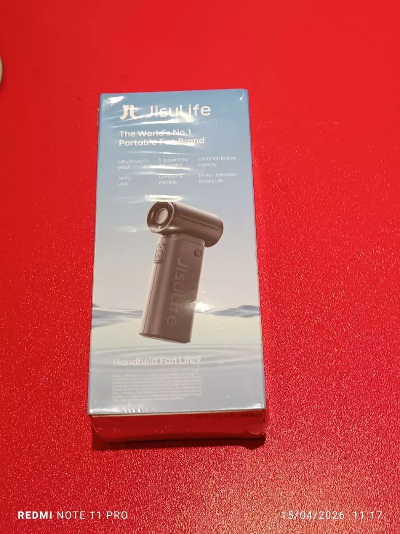 Quạt cầm tay mini Jisulife Life 9 ABS 5 cấp độ gió 3600mAh/5000mAh - Sử dụng liên tục 12h - Chính hãng - BH 12 tháng