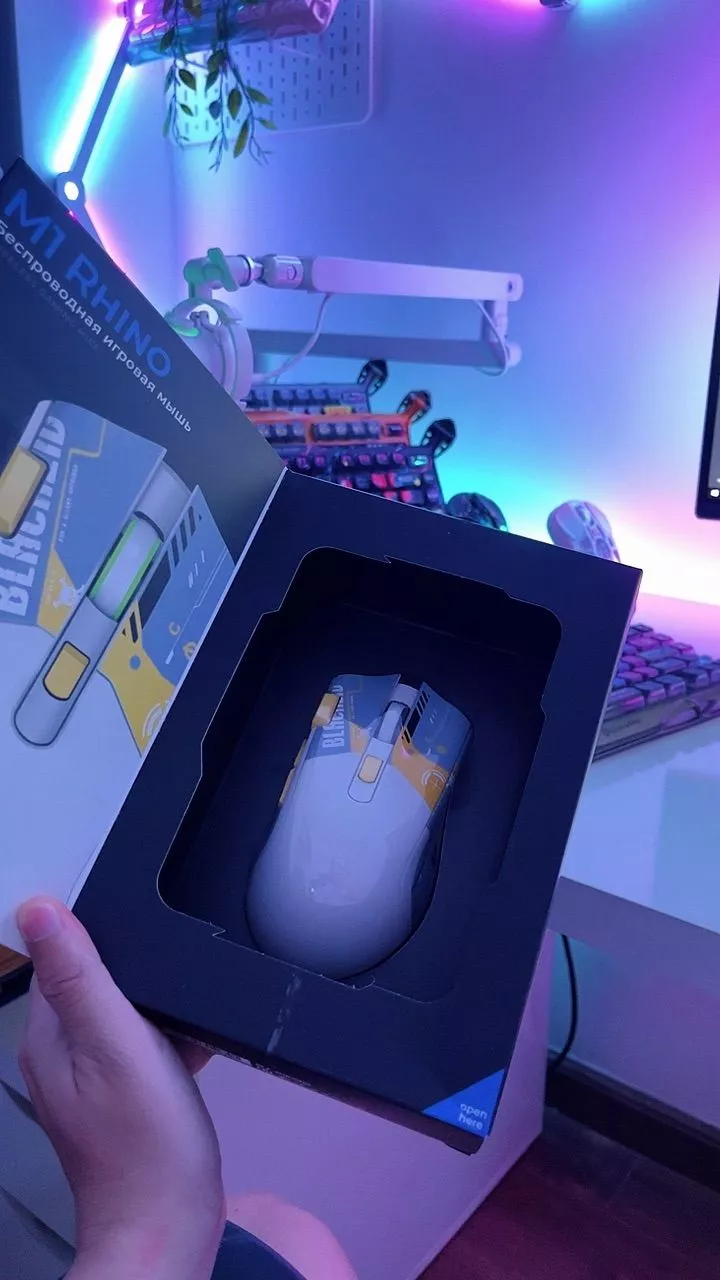 Chuột không dây Gaming ATAS M1 - 2 mode không dây và có dây - LED RGB - Pin sạc 450mah - DPI 4000