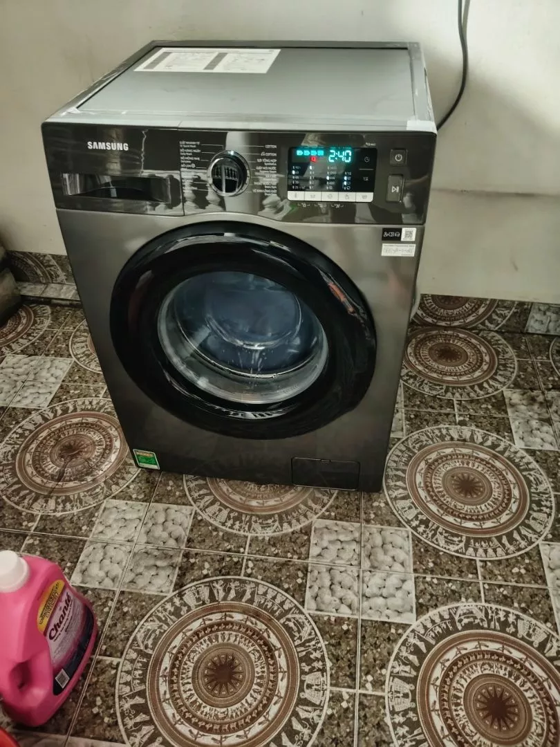 Máy Giặt Samsung Cửa Trước 9.5 kg WW95TA046AX/SV - Giặt Hơi Nước Diệt Khuẩn, màu Inox