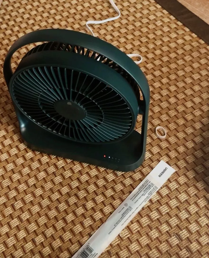 Quạt Để Bàn Tích Điện JISULIFE FA19 ABS Xoay 330 Độ - Pin 4000mAh Sử Dụng Lên Đến 15H Chính Hãng - Bảo Hành 12 Tháng