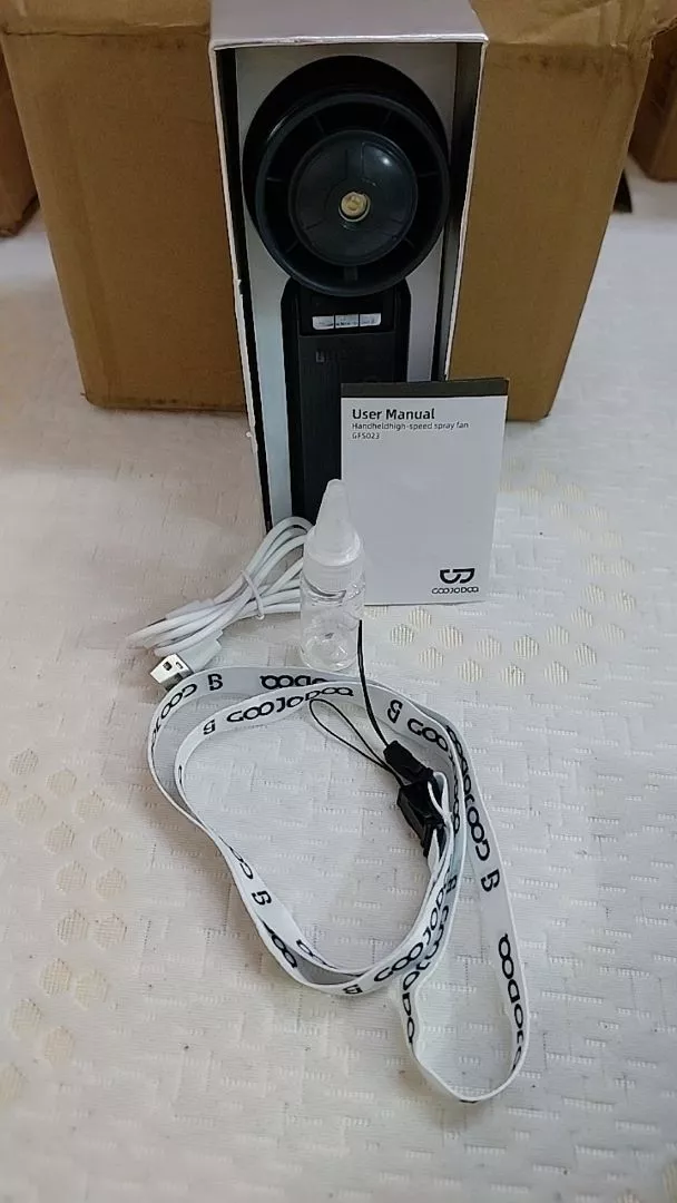 Quạt Phun Sương Turbo GOOJODOQ, 100 Tốc Độ, Pin 3600mAh (11.5H), Gió Mạnh,Xoay 180° điều chỉnh