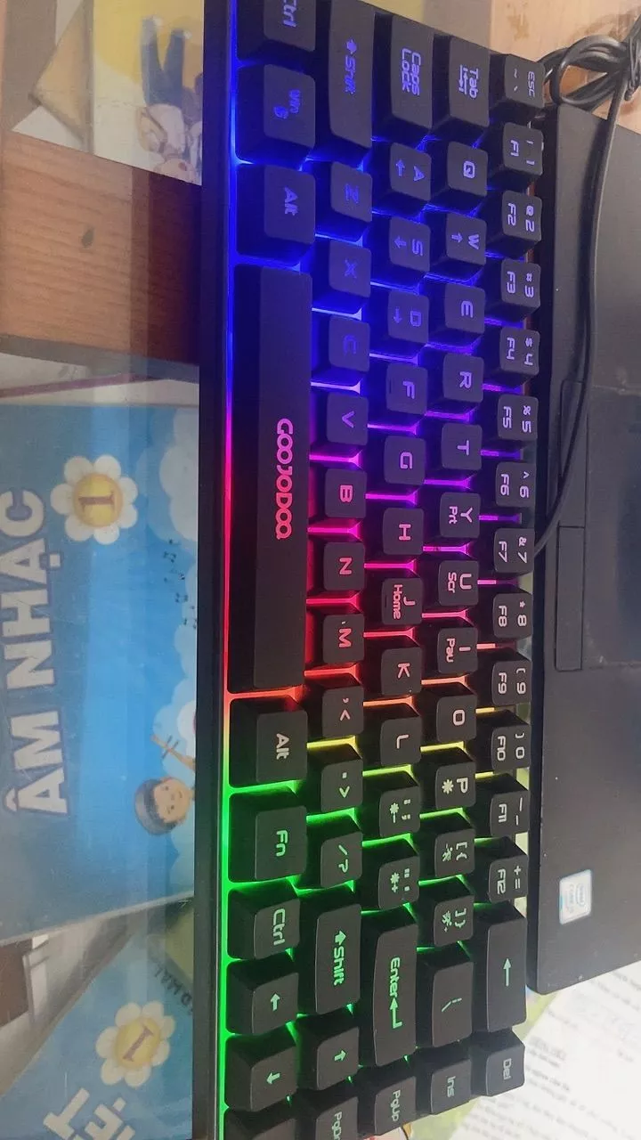 Bàn phím có dây Goojodoq 68 phím thiết kế tiện dụng với đèn RGB tương thích với nhiều hệ thống