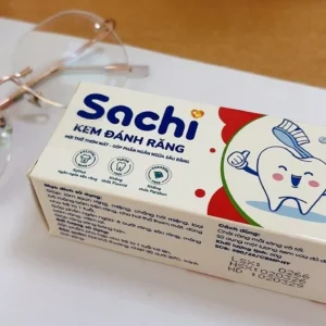 Kem đánh răng Sachi hương dâu/ đào/ cam 60g 1Y+