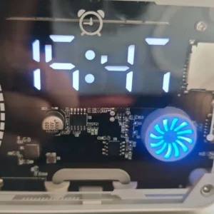Loa báo thức không dây Bluetooth 5.3 GOOJODOQ Thiết kế kiểu dáng cơ học Màn hình LED hiển thị thời gian với đèn RGB