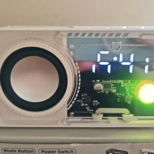 Loa báo thức không dây Bluetooth 5.3 GOOJODOQ Thiết kế kiểu dáng cơ học Màn hình LED hiển thị thời gian với đèn RGB