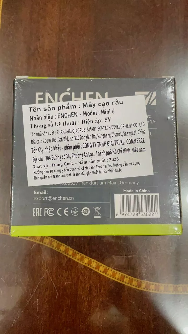 Máy cạo râu Enchen Mini X, 15 lưỡi dao tự mài, đầu cạo 3D chống nước toàn thân - BH 12 tháng