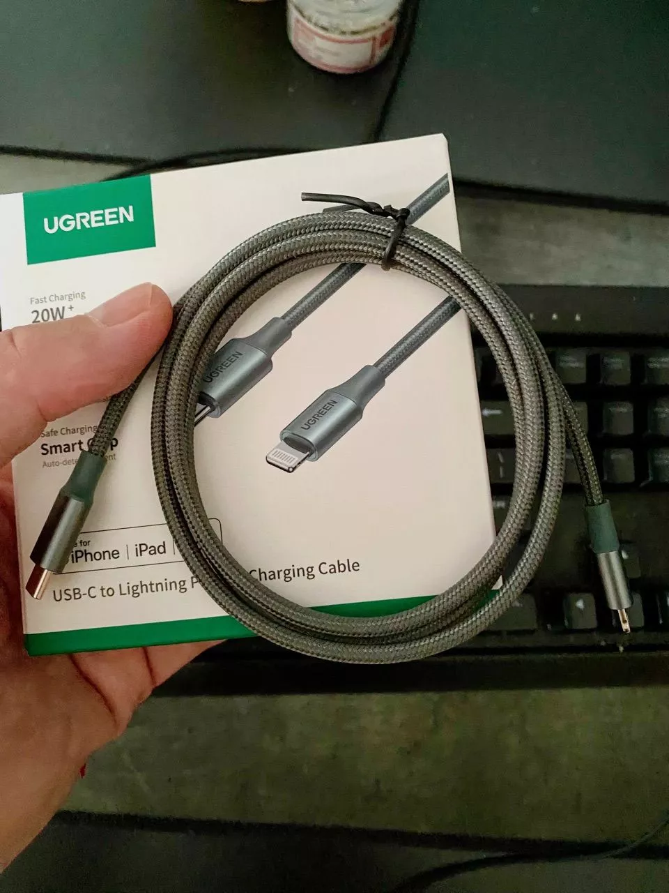 Cáp sạc nhanh UGREEN USB-C 20W 3A đạt chứng nhận MFI thích hợp cho iPhone 12 13 14 Plus 14 Pro Max iPad Pro Airpod Pro