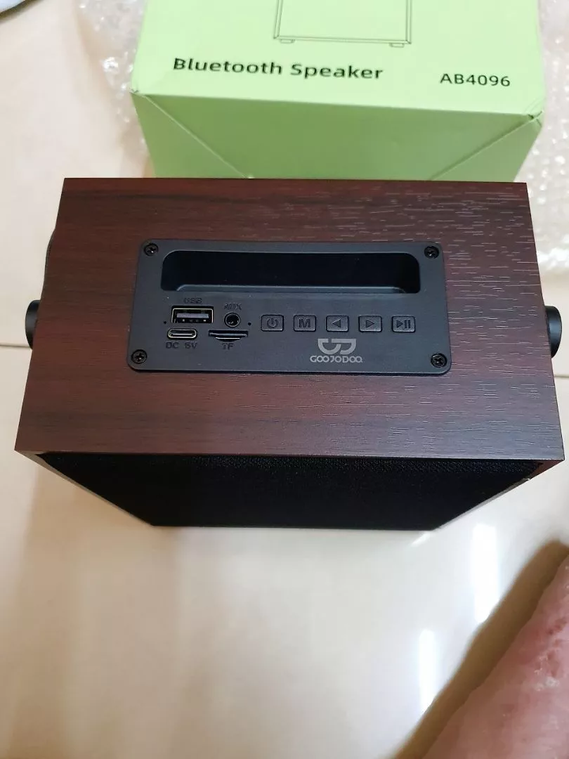 Loa Gỗ Retro GOOJODOQ Âm Thanh Hi-Fi, Nhỏ Gọn, Pin Lâu, Bluetooth 6.0