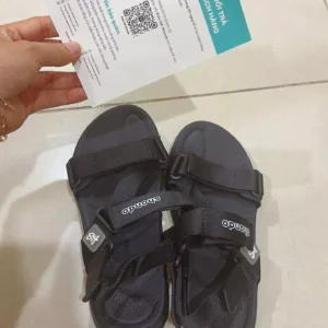 Giày Sandal Nam Nữ Shondo Êm Chân, Bền F8 Full Đen Ver.2 F8M1112