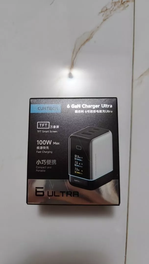 Củ Sạc Nhanh CUKTECH GaN 100W Màn Hình Hiển Thị 3 Cổng Type-C Sạc Laptop 65W Tương Thích iP 17 Pro Max/MacBook/Xiaomi