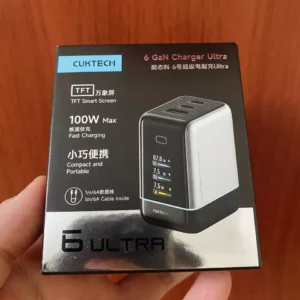 Củ Sạc Nhanh CUKTECH GaN 100W Màn Hình Hiển Thị 3 Cổng Type-C Sạc Laptop 65W Tương Thích iP 17 Pro Max/MacBook/Xiaomi