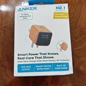 Củ Sạc Nhanh Anker Nano 45W | Màn Hình LED | Chân gập 180° | Sạc iPhone 15/16/17, Samsung, iPad - A121D