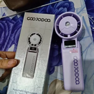 Quạt Phun Sương GOOJODOQ Động Cơ 9526 RPM, Gió Mạnh 8.6m/s, 100 Tốc Độ, Phun Sương Dưỡng Ẩm, Pin 3600mAh Dùng 11.5 Giờ