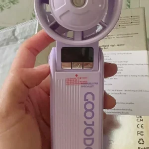 Quạt Phun Sương Turbo GOOJODOQ, 100 Tốc Độ, Pin 3600mAh (11.5H), Gió Mạnh,Xoay 180° điều chỉnh